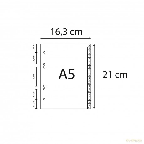 Exacompta: Exacompta Ordnerregister Halbformat A-Z