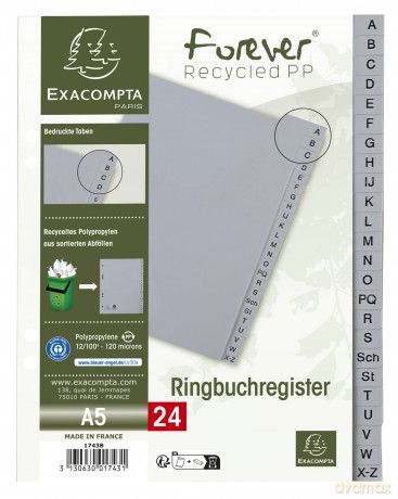 Exacompta: Exacompta Ordnerregister Halbformat A-Z