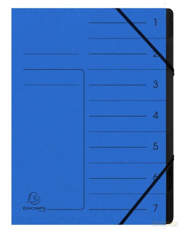 Exacompta Ordnungsmappe 7 Fcher blau