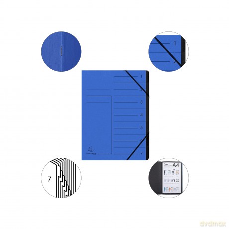 Exacompta Ordnungsmappe 7 Fcher blau