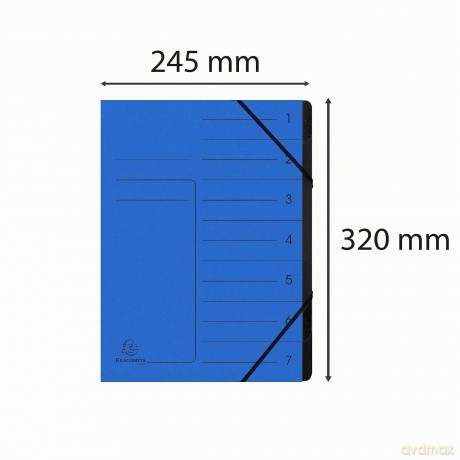 Exacompta Ordnungsmappe 7 Fcher blau