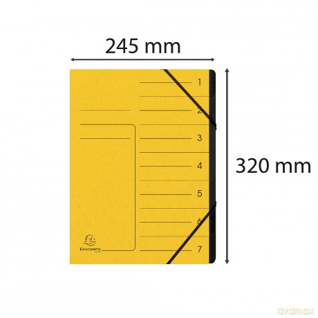 Exacompta Ordnungsmappe 7 Fcher gelb