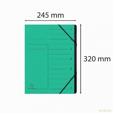 Exacompta Ordnungsmappe 7 Fcher grźn