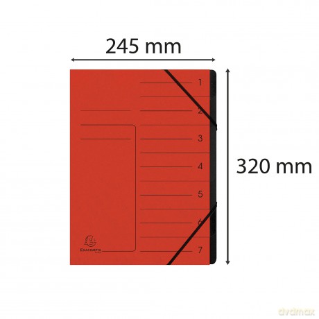 Exacompta Ordnungsmappe 7 Fcher rot