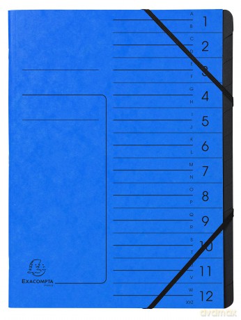 Exacompta Ordnungsmappen 12 Fcher blau