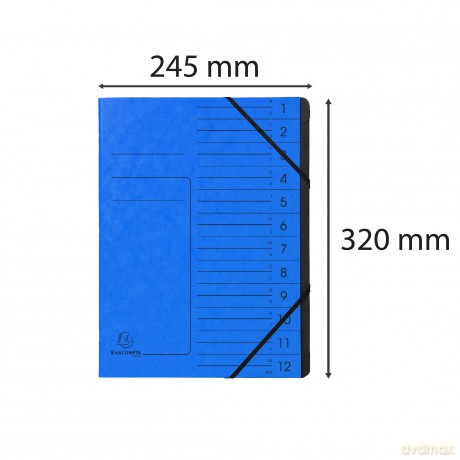 Exacompta Ordnungsmappen 12 Fcher blau