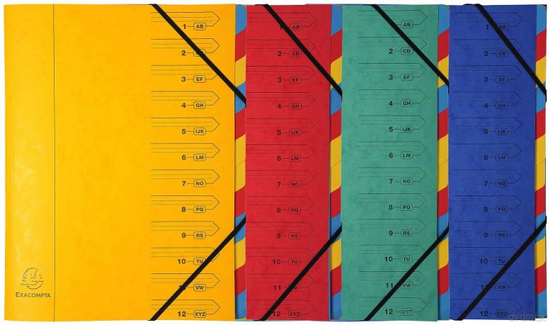 Exacompta Ordnungsmappen 12 Fcher blau
