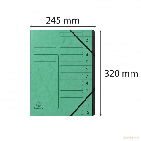 Exacompta Ordnungsmappen 12 Fcher grźn