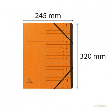 Exacompta Ordnungsmappen 12 Fcher orang