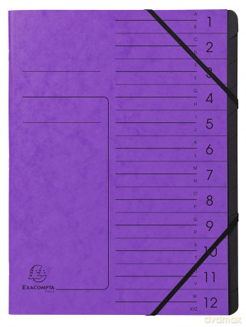 Exacompta Ordnungsmappen 12 Fcher viole