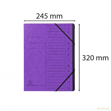 Exacompta Ordnungsmappen 12 Fcher viole