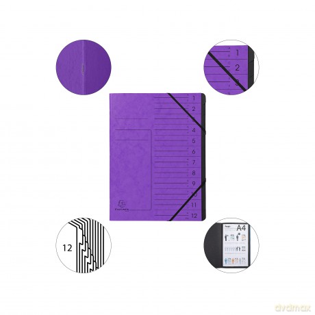 Exacompta Ordnungsmappen 12 Fcher viole