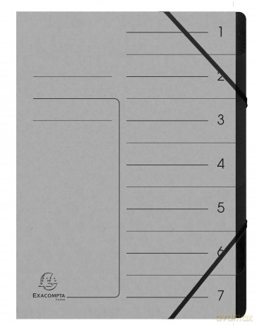 Exacompta Ordnungsmappen 7 Fcher grau