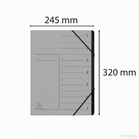 Exacompta Ordnungsmappen 7 Fcher grau