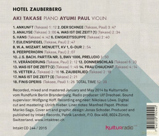 Aki Takase - Ayumi Paul: Hotel Zauberberg [CD]
