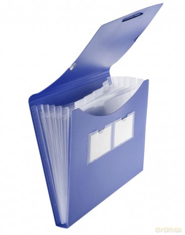 Fchermappen,5 Fcher, blau