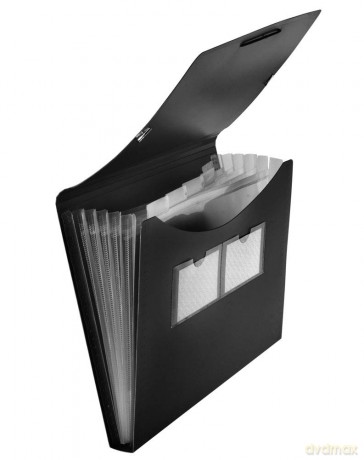 Fchermappen,5 Fcher, schwarz