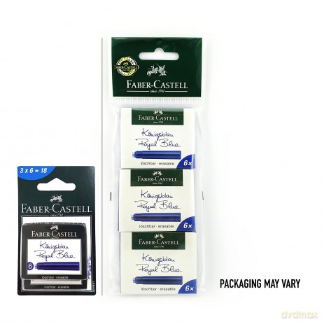 FABER-CASTELL Tintenpatronen blau 3 Scha