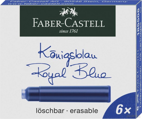 FABER-CASTELL Tintenpatronen blau 3 Scha