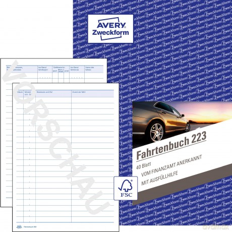 Fahrtenbuch A5 1f 40Bl.