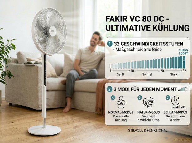 Fakir: Fakir premium | VC 80 DC Standventilator