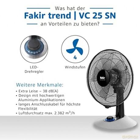 Fakir: Fakir trend | VC 25 SN Tischventilator 4