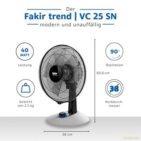Fakir: Fakir trend | VC 25 SN Tischventilator 4