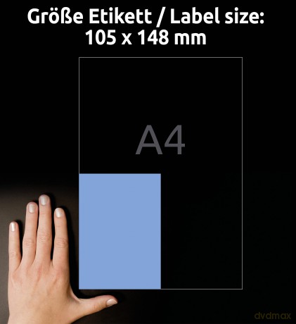 farbige Etik.blau 105x148 400s