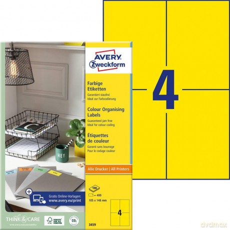 farbige Etik.gelb 105x148 400s
