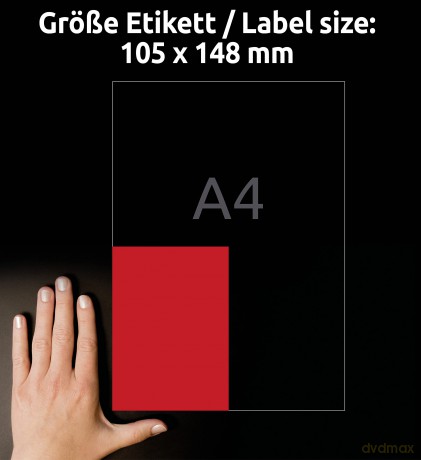 farbige Etik.rot 105x148 400St