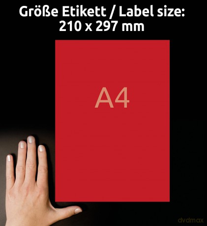 Farbige Etik.rot 210x297 100St