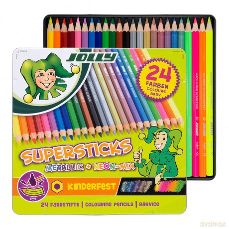 Farbstifte Metallic+Neon,24er