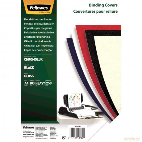 Fellowes Deckbltter,sw,100 St