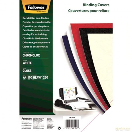 Fellowes Deckbltter,ws,100 St