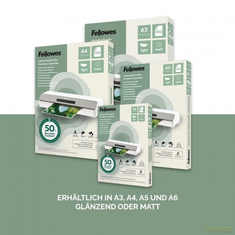 Fellowes: Fellowes Laminierfolien mit 50% recycelt