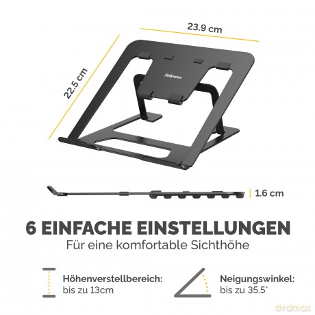 Fellowes Laptopstnder Alumia bis 15" Ma