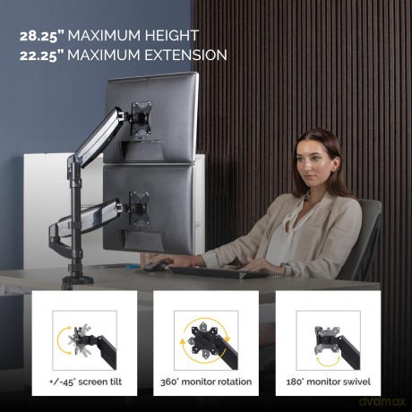 Fellowes Platinum Monitorarm zweifach