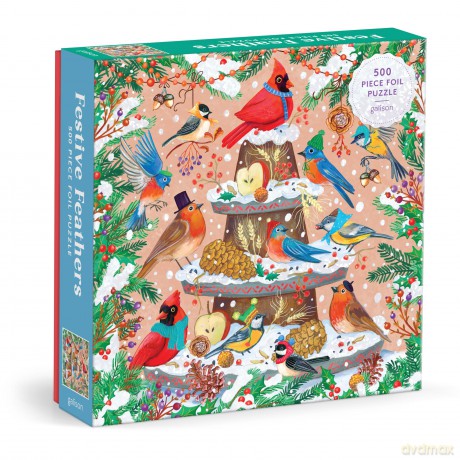Festive Feathers 500 Piece Foil Puzzle [KSIĄŻKA]