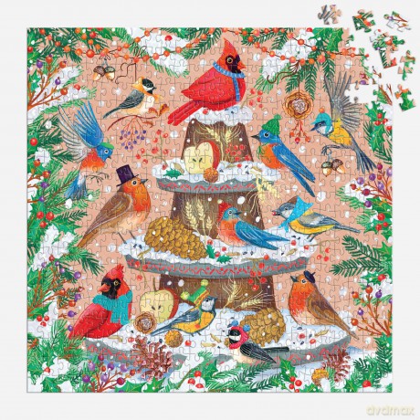 Festive Feathers 500 Piece Foil Puzzle [KSIĄŻKA]