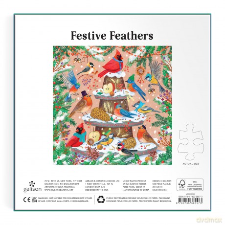 Festive Feathers 500 Piece Foil Puzzle [KSIĄŻKA]