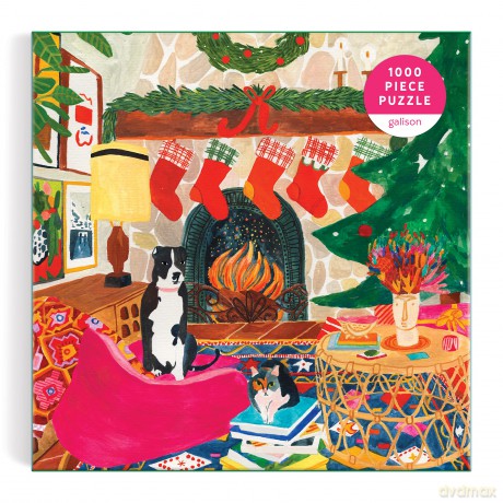 Fireside Friends 1000 Piece Puzzle in Square Box [KSIĄŻKA]