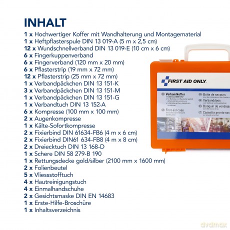 FIRST AID ONLY Verbandskasten DIN 13157