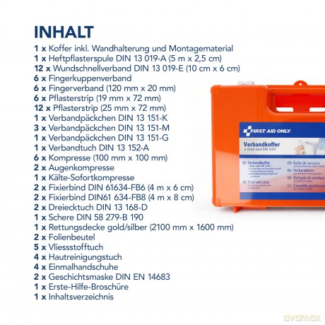 FIRST AID ONLY Verbandskasten DIN 13157