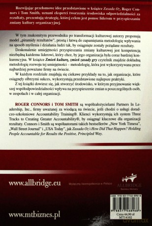 Zmień Kulturę Zmień Zasady Gry - Roger Connors. Tom Smith [KSIĄŻKA]