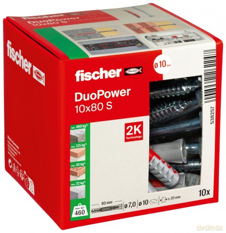 Fischer: fischer DuoPower 10x80 S 2K Dźbel mit Sc