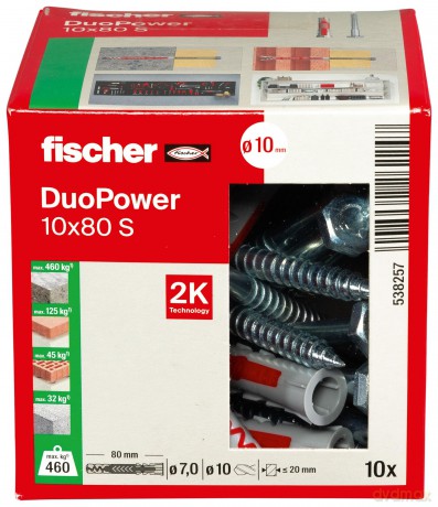 Fischer: fischer DuoPower 10x80 S 2K Dźbel mit Sc