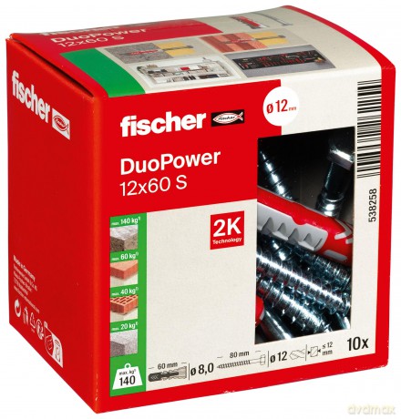 Fischer: fischer DuoPower 12x60 S 2K Dźbel mit Sc