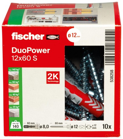Fischer: fischer DuoPower 12x60 S 2K Dźbel mit Sc