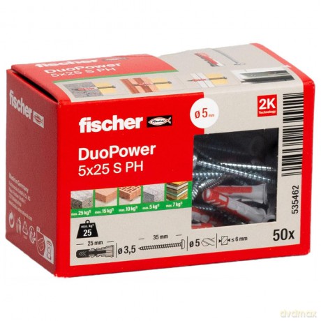 Fischer: fischer DuoPower 6x30 S PH 2K Dźbel mit