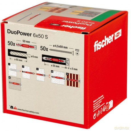 Fischer: fischer DuoPower 6x50 S 2K Dźbel mit Sch